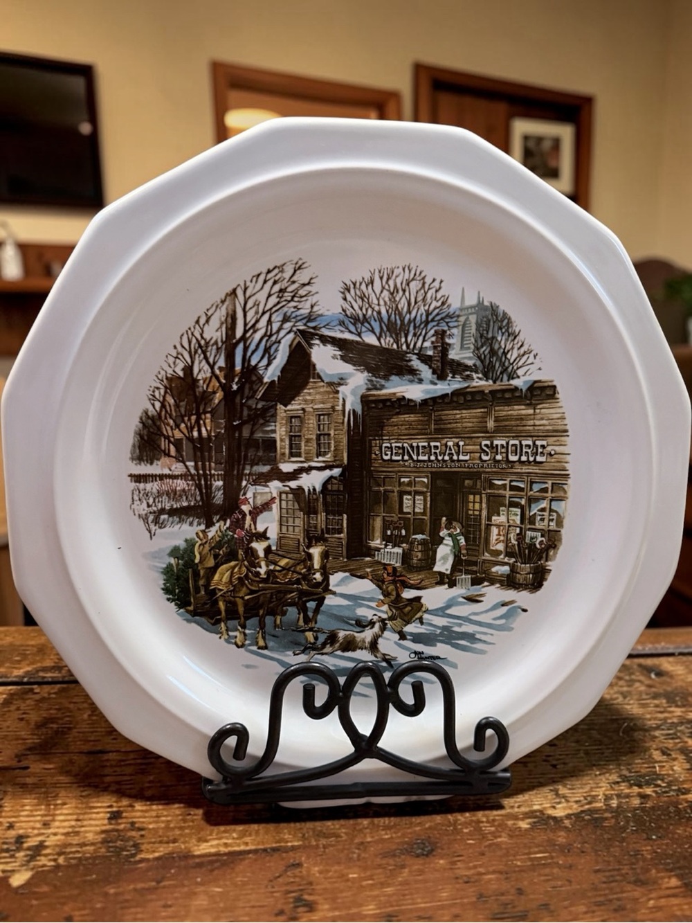 🌼Vintage 1981 Amway Collector Plate "The General Store" Jon Hunter Pfaltzgraff